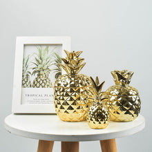Load image into Gallery viewer, Ceramic Pineapple Storage Tank Candle Container Sugar Jar Piggy Bank Seal Pot with Dustproof Cover Home Decor Gift