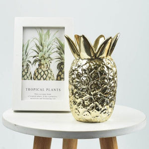 Ceramic Pineapple Storage Tank Candle Container Sugar Jar Piggy Bank Seal Pot with Dustproof Cover Home Decor Gift