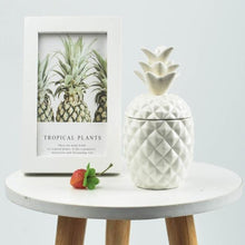 Load image into Gallery viewer, Ceramic Pineapple Storage Tank Candle Container Sugar Jar Piggy Bank Seal Pot with Dustproof Cover Home Decor Gift