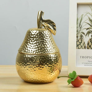 Ceramic Pineapple Storage Tank Candle Container Sugar Jar Piggy Bank Seal Pot with Dustproof Cover Home Decor Gift