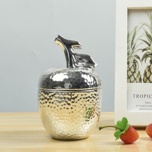 Ceramic Pineapple Storage Tank Candle Container Sugar Jar Piggy Bank Seal Pot with Dustproof Cover Home Decor Gift