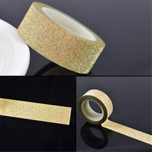 Load image into Gallery viewer, REM 5M DIY Self-adhesive Glitter Washi Paper Scrapbooking Tape Stickers Wedding Birthday Festival Decorations Craft Paper