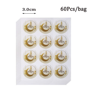 1Set Eid Mubarak Balloons Paper Banner Gift Sticker Boxes Happy Ramadan Mubarak Decoration Muslim Hijab Festival Party Supplies