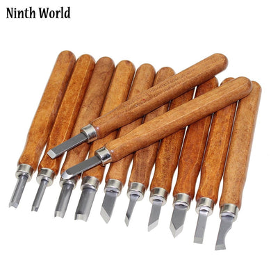 Ninth World 12pcs Woodcut Knife Scorper Hand Cutter Wood Carving Chisel Woodworking Tools Whit Box