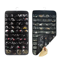 Load image into Gallery viewer, 80 Pockets Double Sided Hanging Jewelry Display Organizer Storage Bag