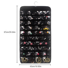 Load image into Gallery viewer, 80 Pockets Double Sided Hanging Jewelry Display Organizer Storage Bag