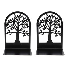 Load image into Gallery viewer, (US) 1 Pair Tree of Life Metal Bookend Non-Slip Book Stopper for Office Home Decoration