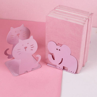2pcs Cartoon Animal Bookends Book Stand Support Desktop Office Magazine Organizer Rack Shelf Holder