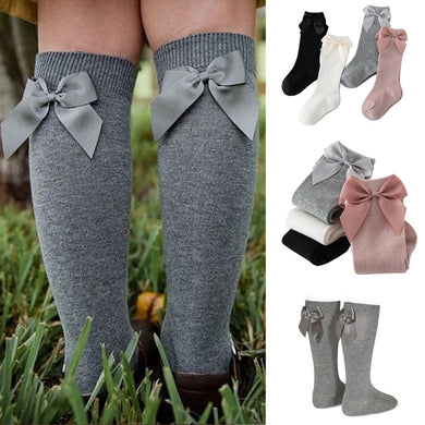 2020 Baby Girls Socks New Toddlers Girl Big Bow Knee High Long Soft Kids Socks Bowknot 100% Cotton 0-3 Years Newborn Socks