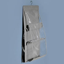 Load image into Gallery viewer, 6/8 Pocket Hanging Handbag Organizer for Wardrobe Closet Transparent Storage Bag