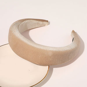 2019 Chic Pearl Beads Thick Velvet Women Wide Headband Hair Accessories Sponge Head Hoop Turban Female Korean Stretch Hair Bands