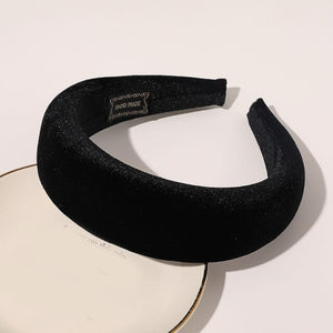 2019 Chic Pearl Beads Thick Velvet Women Wide Headband Hair Accessories Sponge Head Hoop Turban Female Korean Stretch Hair Bands