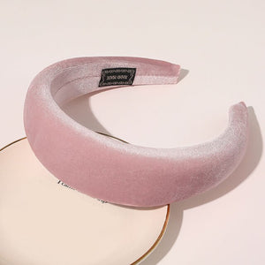 2019 Chic Pearl Beads Thick Velvet Women Wide Headband Hair Accessories Sponge Head Hoop Turban Female Korean Stretch Hair Bands