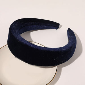 2019 Chic Pearl Beads Thick Velvet Women Wide Headband Hair Accessories Sponge Head Hoop Turban Female Korean Stretch Hair Bands