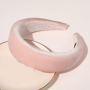 2019 Chic Pearl Beads Thick Velvet Women Wide Headband Hair Accessories Sponge Head Hoop Turban Female Korean Stretch Hair Bands