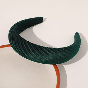 2019 Chic Pearl Beads Thick Velvet Women Wide Headband Hair Accessories Sponge Head Hoop Turban Female Korean Stretch Hair Bands