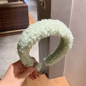 2019 Chic Pearl Beads Thick Velvet Women Wide Headband Hair Accessories Sponge Head Hoop Turban Female Korean Stretch Hair Bands