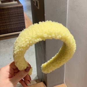 2019 Chic Pearl Beads Thick Velvet Women Wide Headband Hair Accessories Sponge Head Hoop Turban Female Korean Stretch Hair Bands