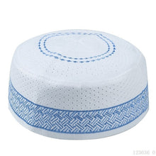 Load image into Gallery viewer, 58cm Embroidery Muslim Prayer Hats For Men Saudi Arabia Islamic Clothing