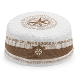 58cm Embroidery Muslim Prayer Hats For Men Saudi Arabia Islamic Clothing