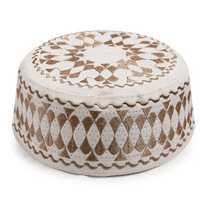 58cm Embroidery Muslim Prayer Hats For Men Saudi Arabia Islamic Clothing