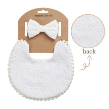 Load image into Gallery viewer, 3Pcs Baby Headband Tassel Saliva Towel Floral Print Newborn Double Side Bibs Boys Girls Bandana Burp Cloths Feeding Smock Stuff