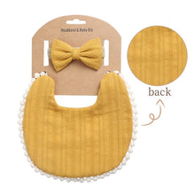 Load image into Gallery viewer, 3Pcs Baby Headband Tassel Saliva Towel Floral Print Newborn Double Side Bibs Boys Girls Bandana Burp Cloths Feeding Smock Stuff