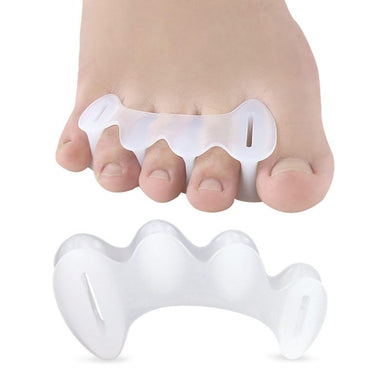 1 pair Hammer Toe Treatment Silicone Three Holes Hallux Valgus Toe Separator Corrector