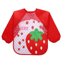 Load image into Gallery viewer, Baby Kids Toddler Long Sleeve Scarf Waterproof Art Smock Feeding Bib Apron Pocket Infant Boys Girls Burp Cloth Banana Bibs