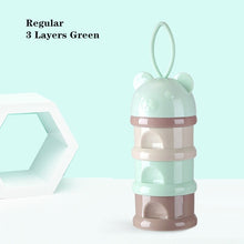 Load image into Gallery viewer, 3 Or 4-layers Bear Style Portable Baby Food Storage Box Essential Cereal Cartoon Infant Milk Powder Box Toddle Snacks Container