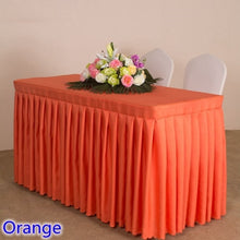 Load image into Gallery viewer, 20 Colours Wedding Table Cloth Cover With Skirt Swag Ruffle Style Linen Party Hotel Meeting Banquet Show Decoration