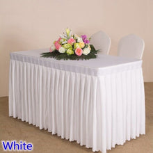 Load image into Gallery viewer, 20 Colours Wedding Table Cloth Cover With Skirt Swag Ruffle Style Linen Party Hotel Meeting Banquet Show Decoration