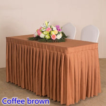 Load image into Gallery viewer, 20 Colours Wedding Table Cloth Cover With Skirt Swag Ruffle Style Linen Party Hotel Meeting Banquet Show Decoration
