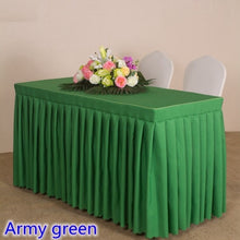 Load image into Gallery viewer, 20 Colours Wedding Table Cloth Cover With Skirt Swag Ruffle Style Linen Party Hotel Meeting Banquet Show Decoration