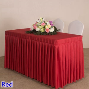 20 Colours Wedding Table Cloth Cover With Skirt Swag Ruffle Style Linen Party Hotel Meeting Banquet Show Decoration