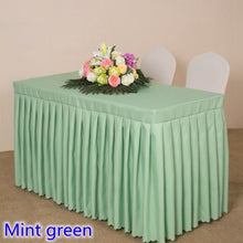 Load image into Gallery viewer, 20 Colours Wedding Table Cloth Cover With Skirt Swag Ruffle Style Linen Party Hotel Meeting Banquet Show Decoration