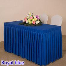 Load image into Gallery viewer, 20 Colours Wedding Table Cloth Cover With Skirt Swag Ruffle Style Linen Party Hotel Meeting Banquet Show Decoration