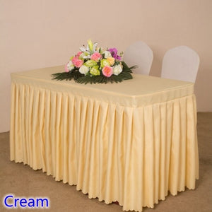 20 Colours Wedding Table Cloth Cover With Skirt Swag Ruffle Style Linen Party Hotel Meeting Banquet Show Decoration