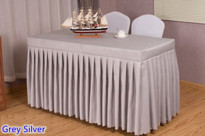 20 Colours Wedding Table Cloth Cover With Skirt Swag Ruffle Style Linen Party Hotel Meeting Banquet Show Decoration