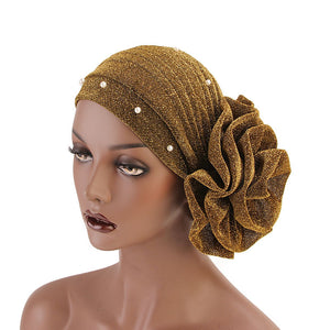 2020 Fashion bow-tie women&#39;s turban caps stretchy female headwrap bonnet cancer headwear muslim turban hijabs islamic headscarf