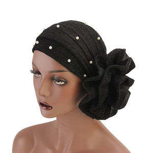 2020 Fashion bow-tie women&#39;s turban caps stretchy female headwrap bonnet cancer headwear muslim turban hijabs islamic headscarf