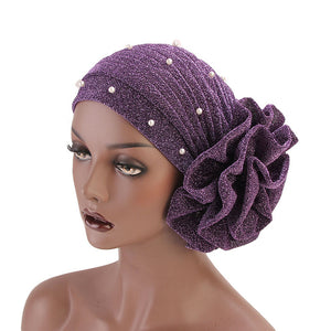 2020 Fashion bow-tie women&#39;s turban caps stretchy female headwrap bonnet cancer headwear muslim turban hijabs islamic headscarf