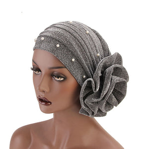 2020 Fashion bow-tie women&#39;s turban caps stretchy female headwrap bonnet cancer headwear muslim turban hijabs islamic headscarf