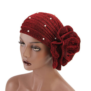 2020 Fashion bow-tie women&#39;s turban caps stretchy female headwrap bonnet cancer headwear muslim turban hijabs islamic headscarf