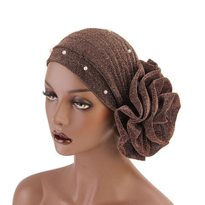 2020 Fashion bow-tie women&#39;s turban caps stretchy female headwrap bonnet cancer headwear muslim turban hijabs islamic headscarf