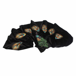 2020 Velvet Hijab Head Scarf For Women Sequins Peacock Turban Hat Muslim Headscarf Ladies African Wrap Head Scarves Turbante