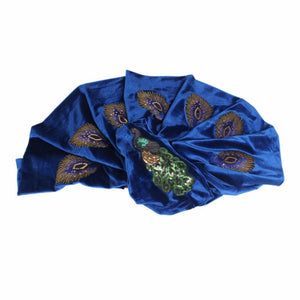 2020 Velvet Hijab Head Scarf For Women Sequins Peacock Turban Hat Muslim Headscarf Ladies African Wrap Head Scarves Turbante