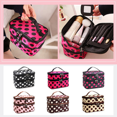 Double Layer Women Cosmetic Bag Portable Travel Makeup Storage Case Pouch Organizer For Cosmetics Dropshipping