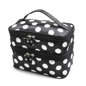 Double Layer Women Cosmetic Bag Portable Travel Makeup Storage Case Pouch Organizer For Cosmetics Dropshipping