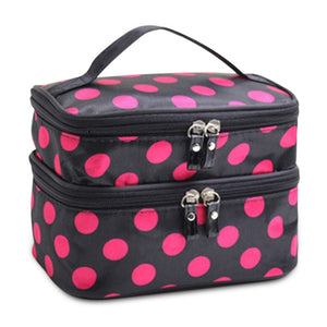 Double Layer Women Cosmetic Bag Portable Travel Makeup Storage Case Pouch Organizer For Cosmetics Dropshipping